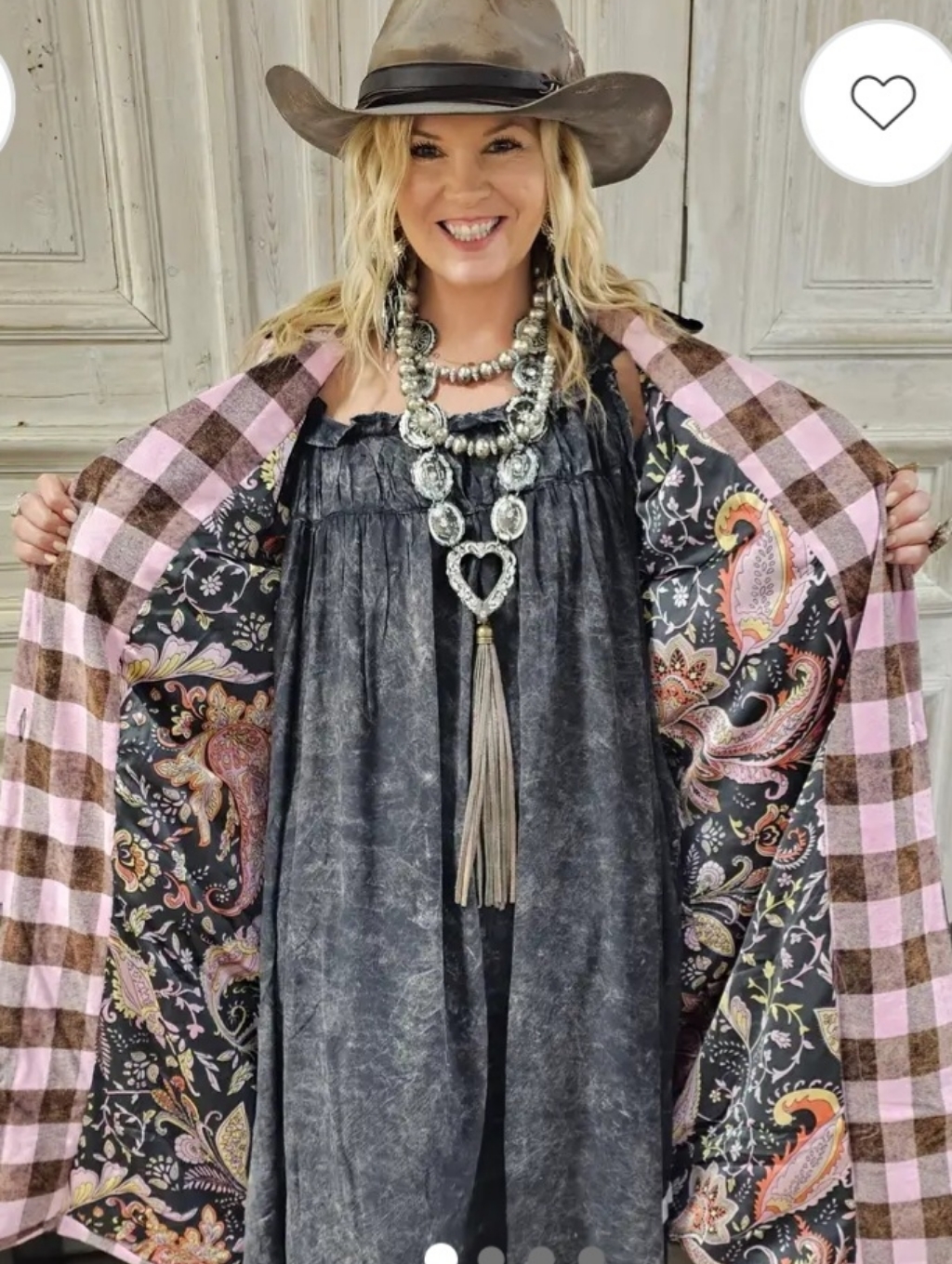 Nwt! A Rare Bird Reversible Light Plaid Houndstooth Coat
